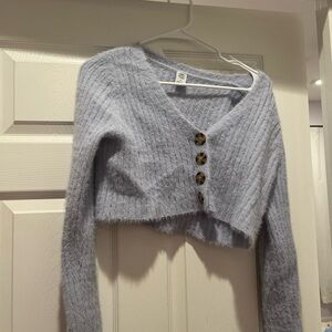 Urban Outfitters Light Blue Fuzzy Cardigan